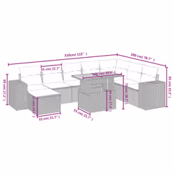 VidaXL 3275965 set mobili da esterno - Vista aggiuntiva 4