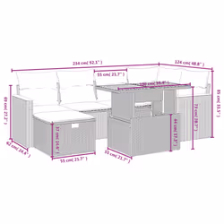 VidaXL 3276040 set mobili da esterno - Vista aggiuntiva 4