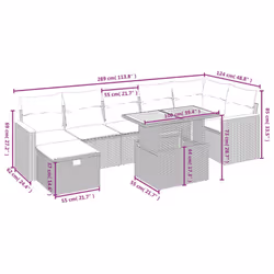 VidaXL 3276049 set mobili da esterno - Vista aggiuntiva 4