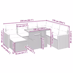 VidaXL 3276054 set mobili da esterno - Vista aggiuntiva 4