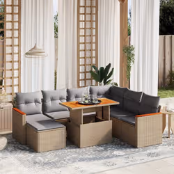 VidaXL 3276055 set mobili da esterno Grigio chiaro - Vista aggiuntiva 2
