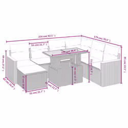 VidaXL 3276055 set mobili da esterno Grigio chiaro - Vista aggiuntiva 4