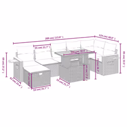 VidaXL 3276150 set mobili da esterno