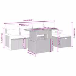 VidaXL 3276240 set mobili da esterno - Vista aggiuntiva 3