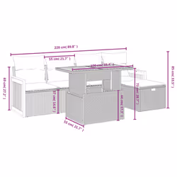VidaXL 3276244 set mobili da esterno - Vista aggiuntiva 4