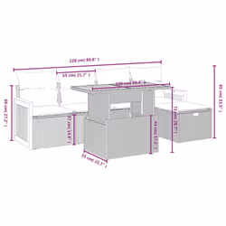 VidaXL 3276245 set mobili da esterno - Vista aggiuntiva 4