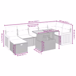 VidaXL 3276257 set mobili da esterno - Vista aggiuntiva 4
