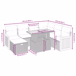 VidaXL 3276261 set mobili da esterno - Vista aggiuntiva 4
