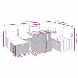 VidaXL 3276262 set mobili da esterno - Vista aggiuntiva 4