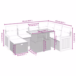 VidaXL 3276266 set mobili da esterno Grigio scuro - Vista aggiuntiva 4