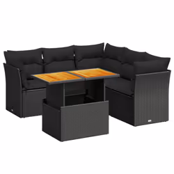 Set Divani da Giardino 5 pz con Cuscini in Polyrattan Nerocod mxl 88713 - Vista aggiuntiva 2