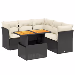 Set Divani da Giardino 5 pz con Cuscini in Polyrattan Nerocod mxl 114372 - Vista aggiuntiva 2