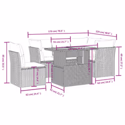 VidaXL 3270832 set mobili da esterno