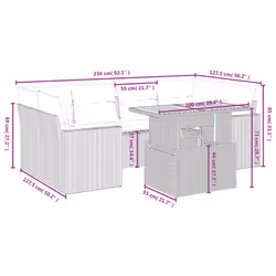 VidaXL 3271213 set mobili da esterno
