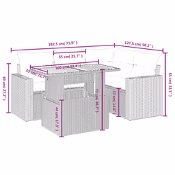 VidaXL 3271294 set mobili da esterno