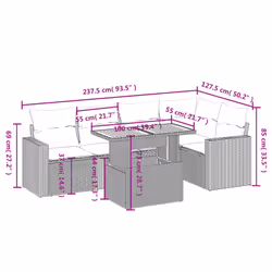 VidaXL 3271301 set mobili da esterno - Vista aggiuntiva 3