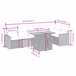VidaXL 3271328 set mobili da esterno
