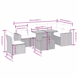 VidaXL 3271335 set mobili da esterno