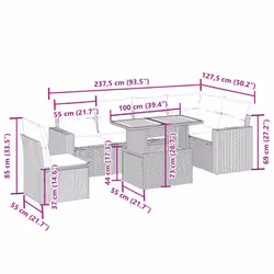 VidaXL 3271338 set mobili da esterno - Vista aggiuntiva 3