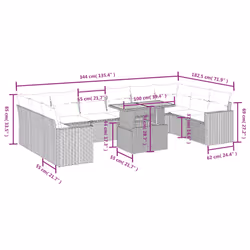 VidaXL 3271482 set mobili da esterno