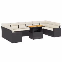 Set Divani da Giardino 11 pz con Cuscini in Polyrattan Nerocod mxl 88720 - Vista aggiuntiva 2