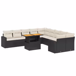 Set Divani da Giardino 11 pz con Cuscini in Polyrattan Nerocod mxl 88721 - Vista aggiuntiva 2