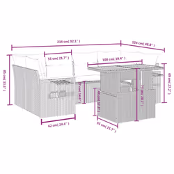 VidaXL 3271651 set mobili da esterno