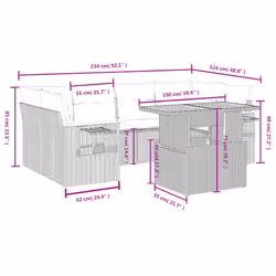 VidaXL 3271654 set mobili da esterno