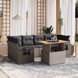 VidaXL 3271655 set mobili da esterno Grigio scuro - Vista aggiuntiva 2
