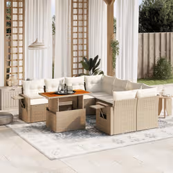 VidaXL 3271681 set mobili da esterno Crema, Bianco - Vista aggiuntiva 2