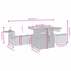VidaXL 3271728 set mobili da esterno Crema, Bianco - Vista aggiuntiva 3