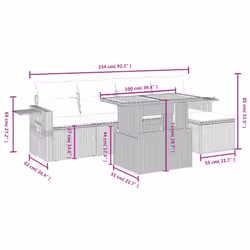 VidaXL 3271732 set mobili da esterno