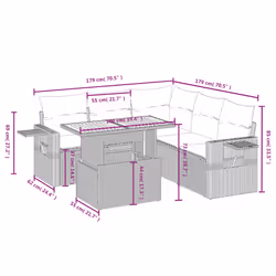 VidaXL 3271745 set mobili da esterno - Vista aggiuntiva 3