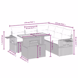 VidaXL 3271749 set mobili da esterno - Vista aggiuntiva 3