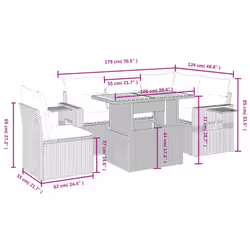 VidaXL 3271755 set mobili da esterno