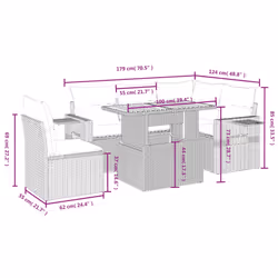 VidaXL 3271758 set mobili da esterno - Vista aggiuntiva 3