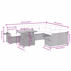 VidaXL 3271896 set mobili da esterno