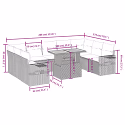 VidaXL 3271916 set mobili da esterno