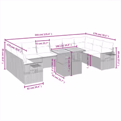 VidaXL 3271923 set mobili da esterno