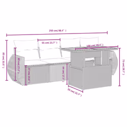 VidaXL 3272071 set mobili da esterno