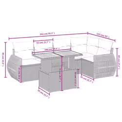 VidaXL 3272185 set mobili da esterno - Vista aggiuntiva 3