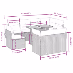 VidaXL 3272288 set mobili da esterno