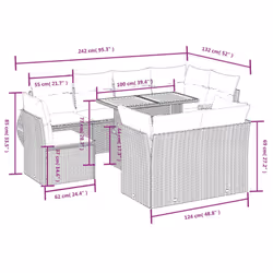 VidaXL 3272292 set mobili da esterno - Vista aggiuntiva 3