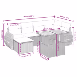 VidaXL 3272294 set mobili da esterno