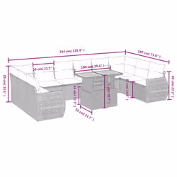 VidaXL 3272364 set mobili da esterno