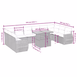 VidaXL 3272385 set mobili da esterno