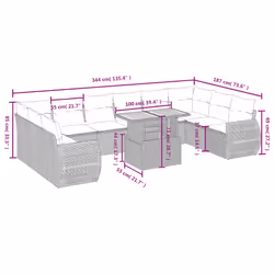 VidaXL 3272386 set mobili da esterno