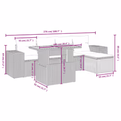 VidaXL 3272609 set mobili da esterno