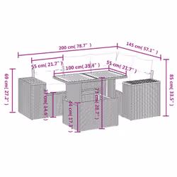 VidaXL 3272616 set mobili da esterno
