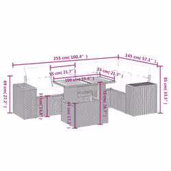 VidaXL 3272623 set mobili da esterno